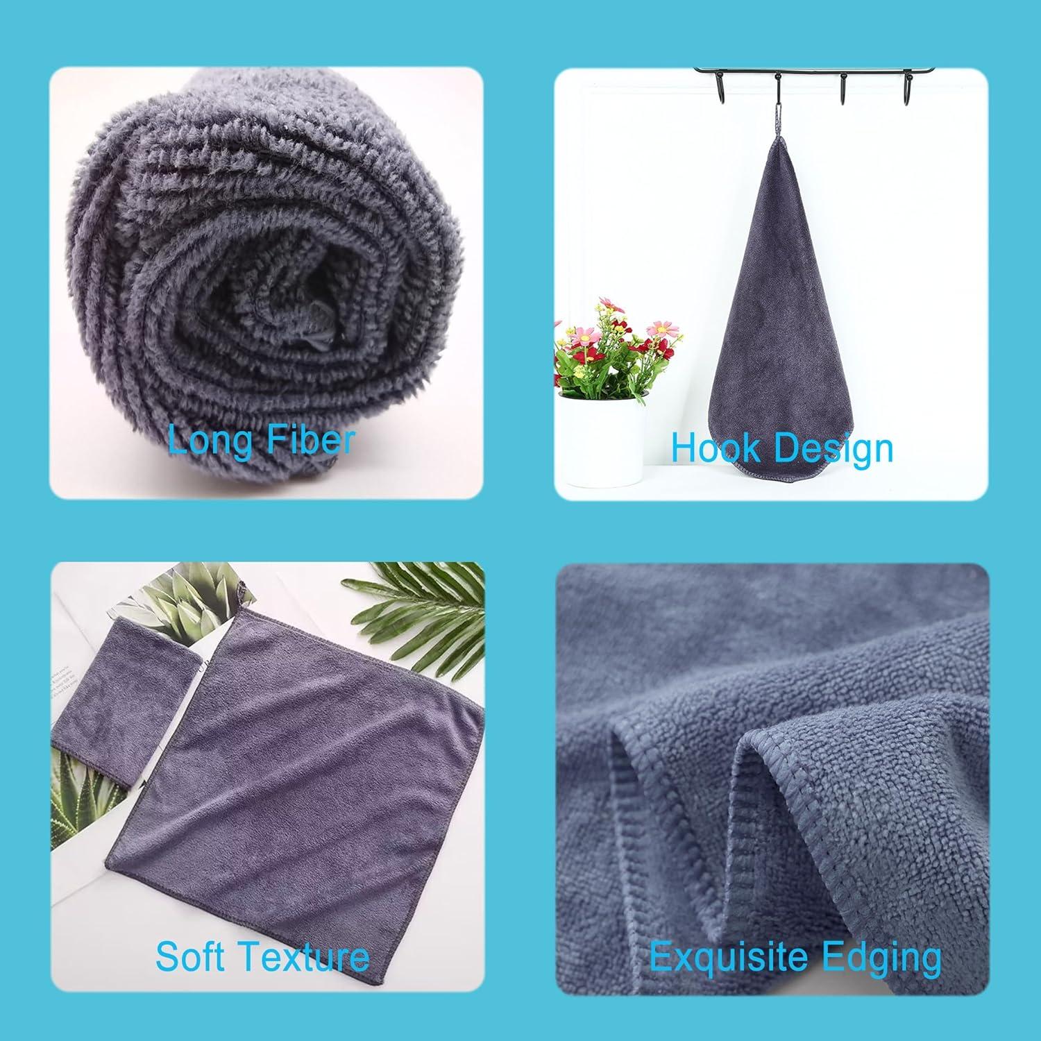 Paño de Microfibra Ultra Absorbente SURPRISE PIE 30x30 cm Gris - 6 Piezas