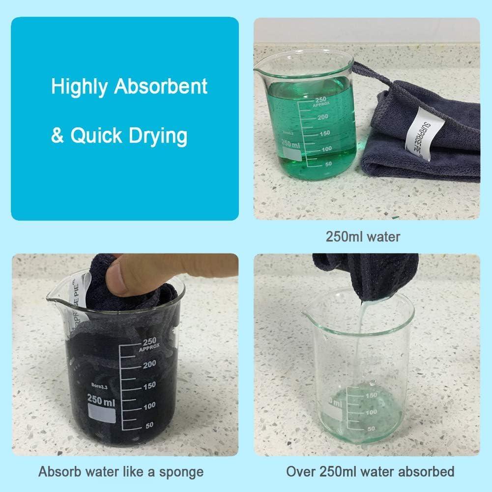 Paño de Microfibra Ultra Absorbente SURPRISE PIE 30x30 cm Gris - 6 Piezas