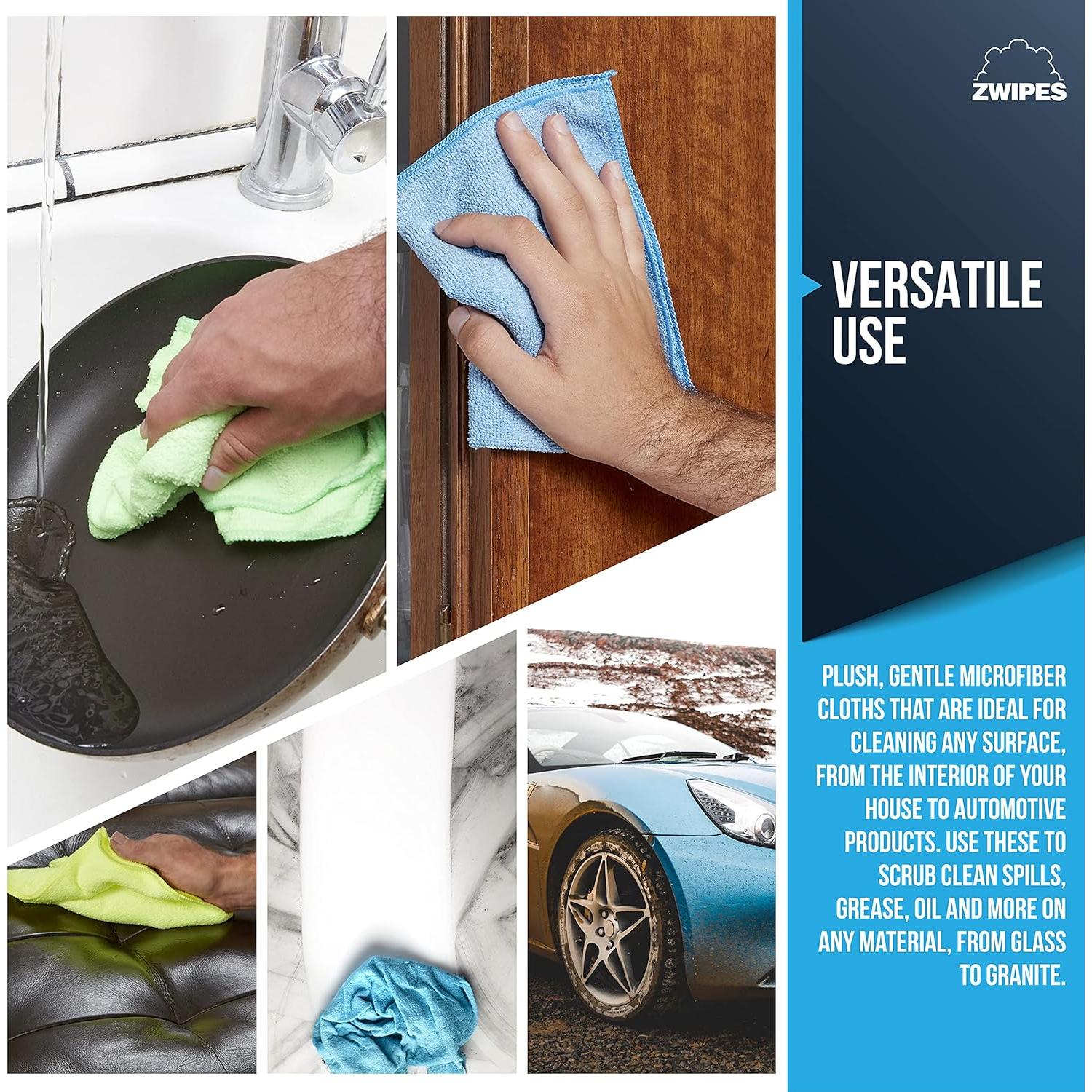 Paquete de 24 Paños de Microfibra Zwipes 924 - 30.48x40.64 cm