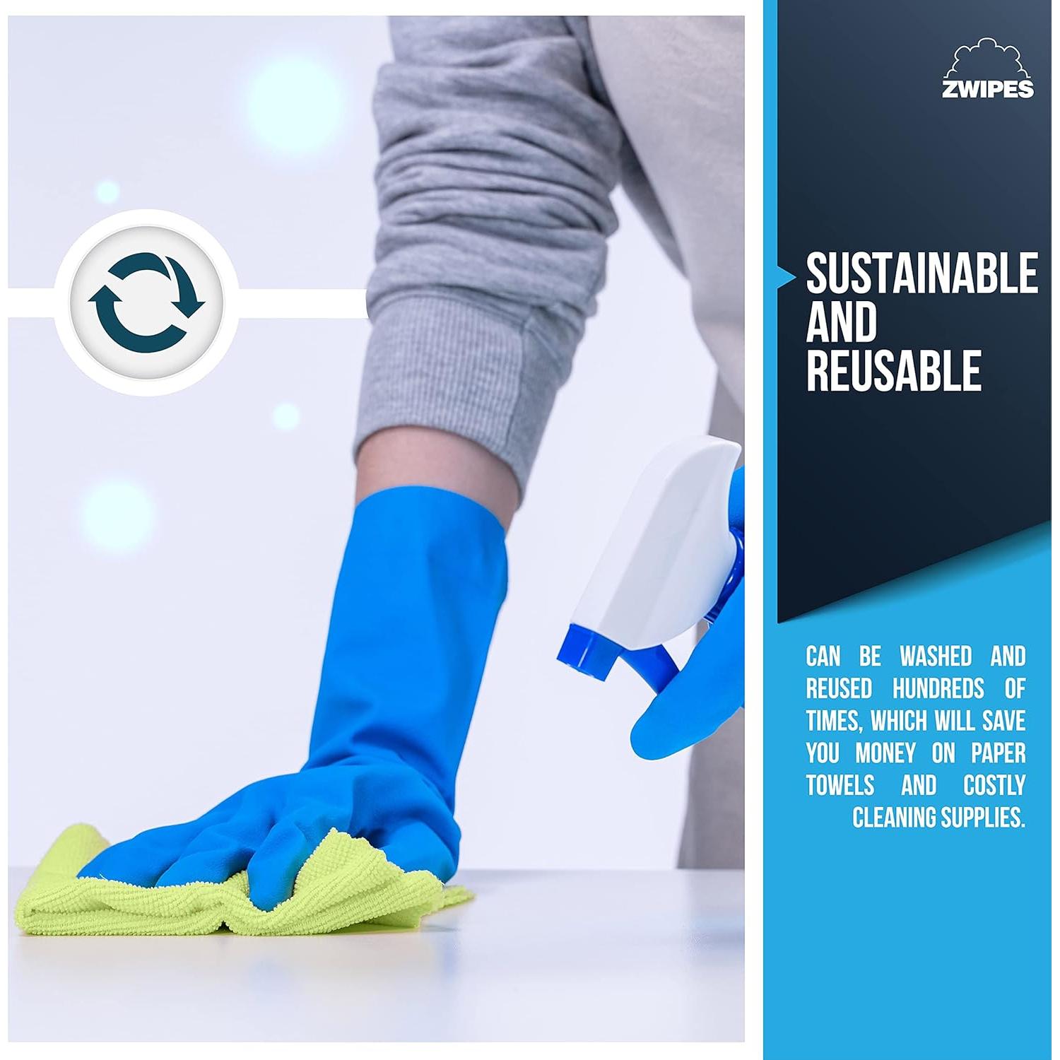 Paquete de 24 Paños de Microfibra Zwipes 924 - 30.48x40.64 cm