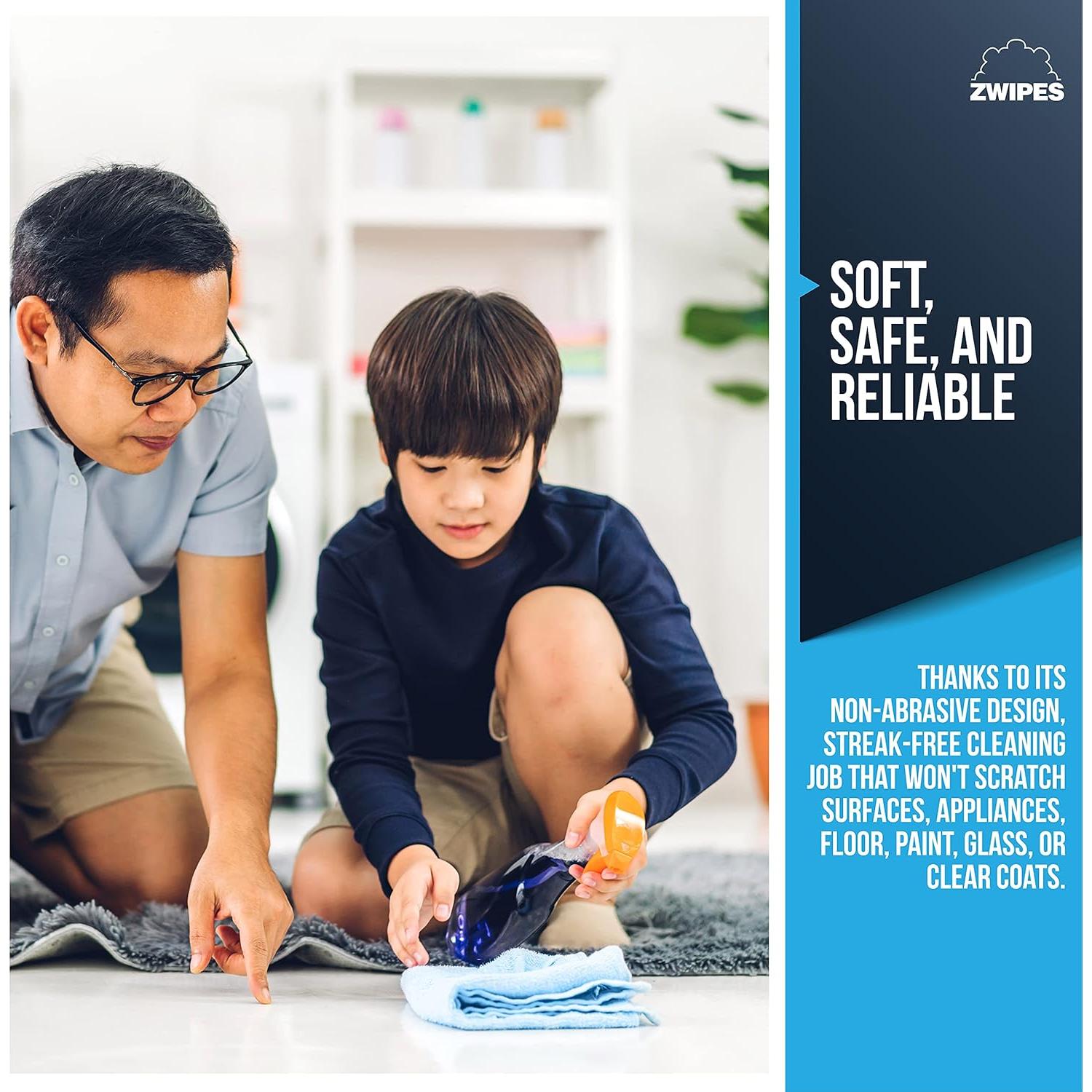 Paquete de 24 Paños de Microfibra Zwipes 924 - 30.48x40.64 cm