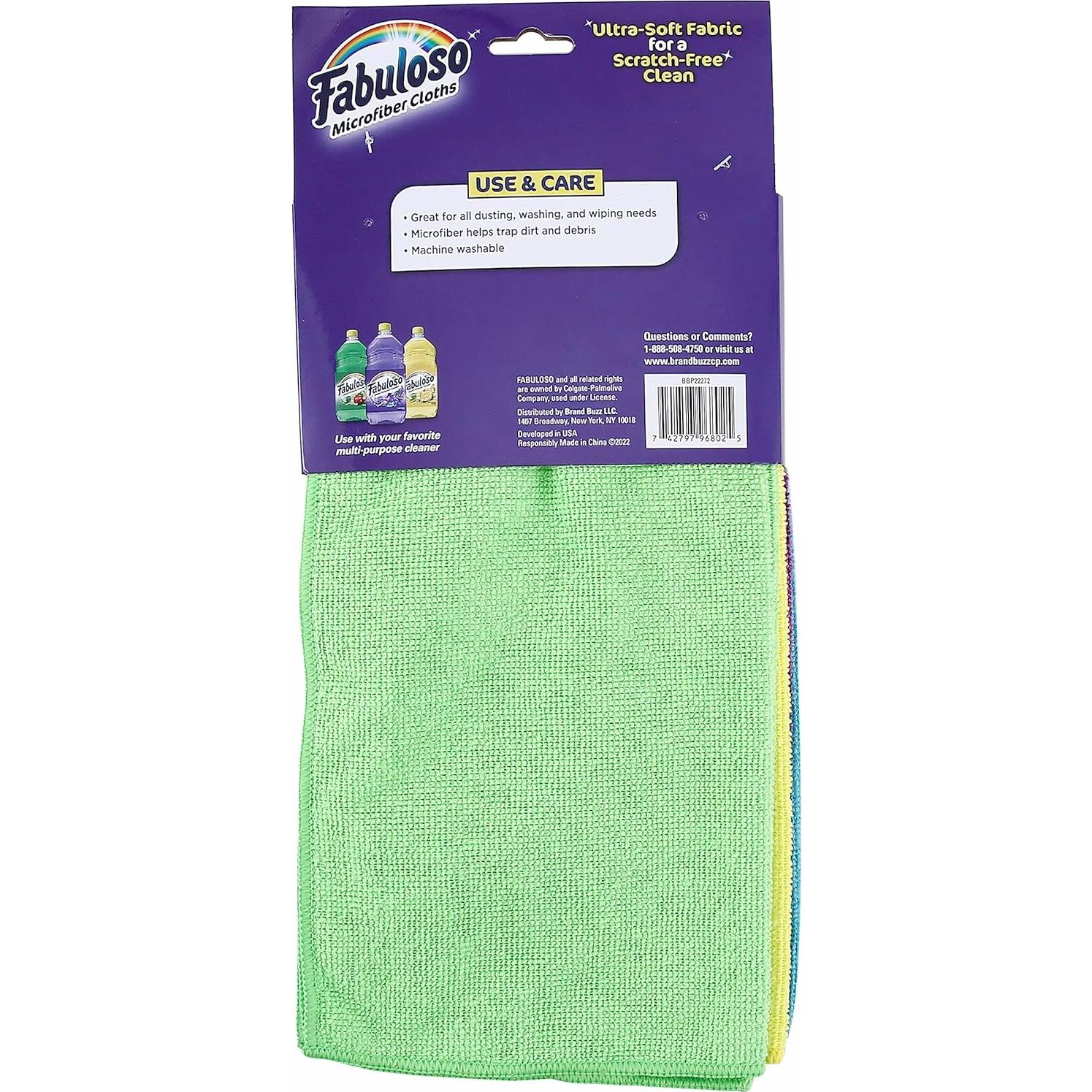 Paños de limpieza de microfibra Fabuloso - 8 unidades 33x33 cm