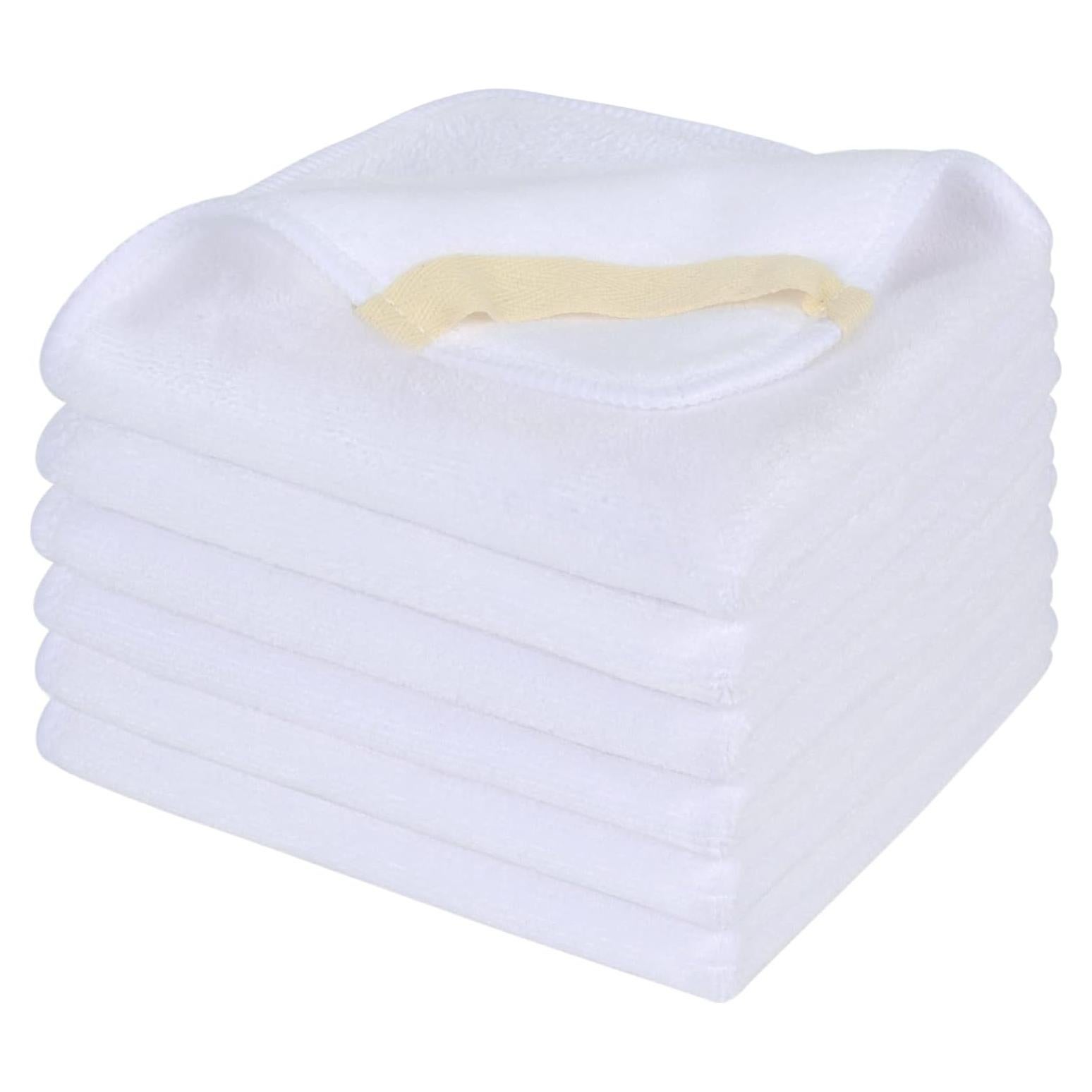 Paños Faciales de Microfibra SINLAND 30x30cm 6 Paquetes Blancos