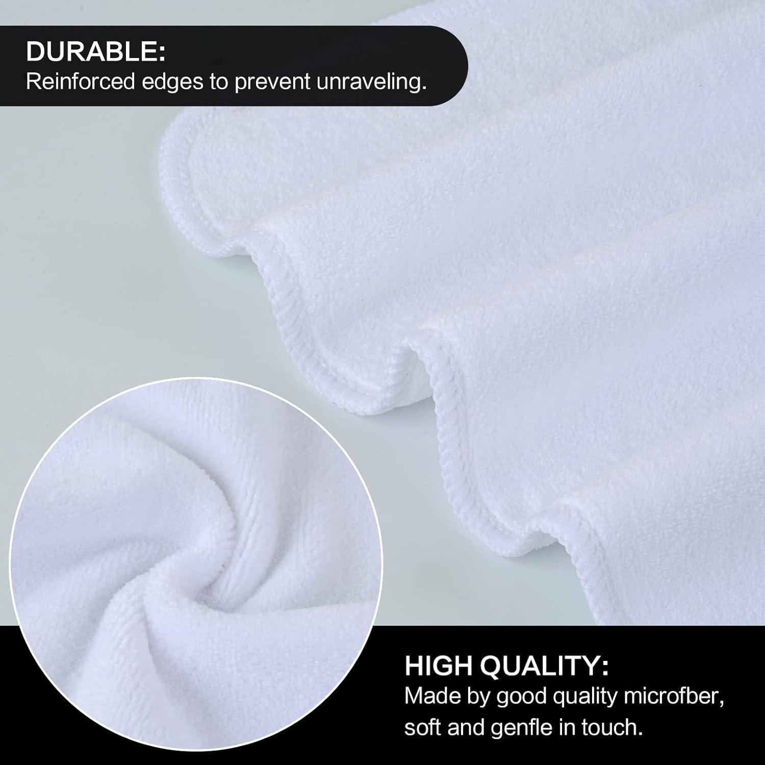 Paños Faciales de Microfibra SINLAND 30x30cm 6 Paquetes Blancos