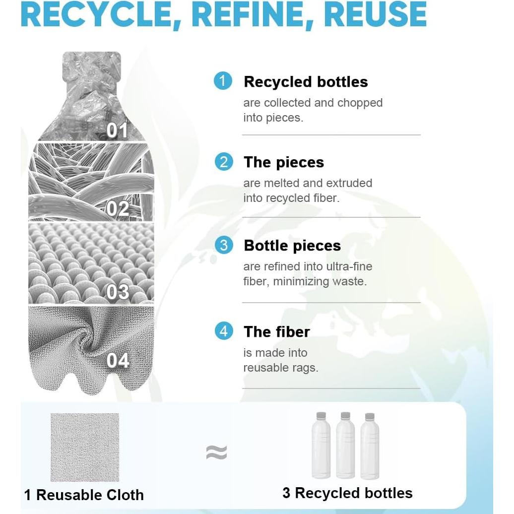 Paños de Limpieza de Microfibra AIDEA 75PK Gris 29.2x29.2cm