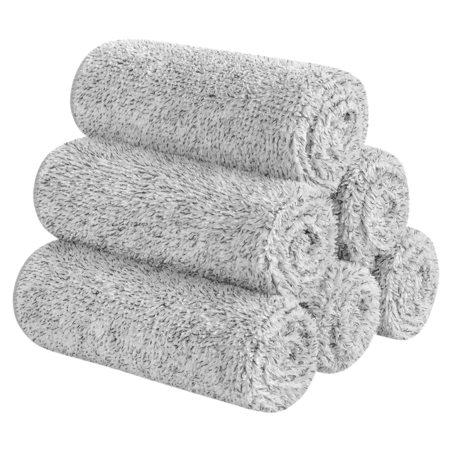 Toallas de Microfibra SINLAND 30x30cm 6 Unidades Gris Suaves