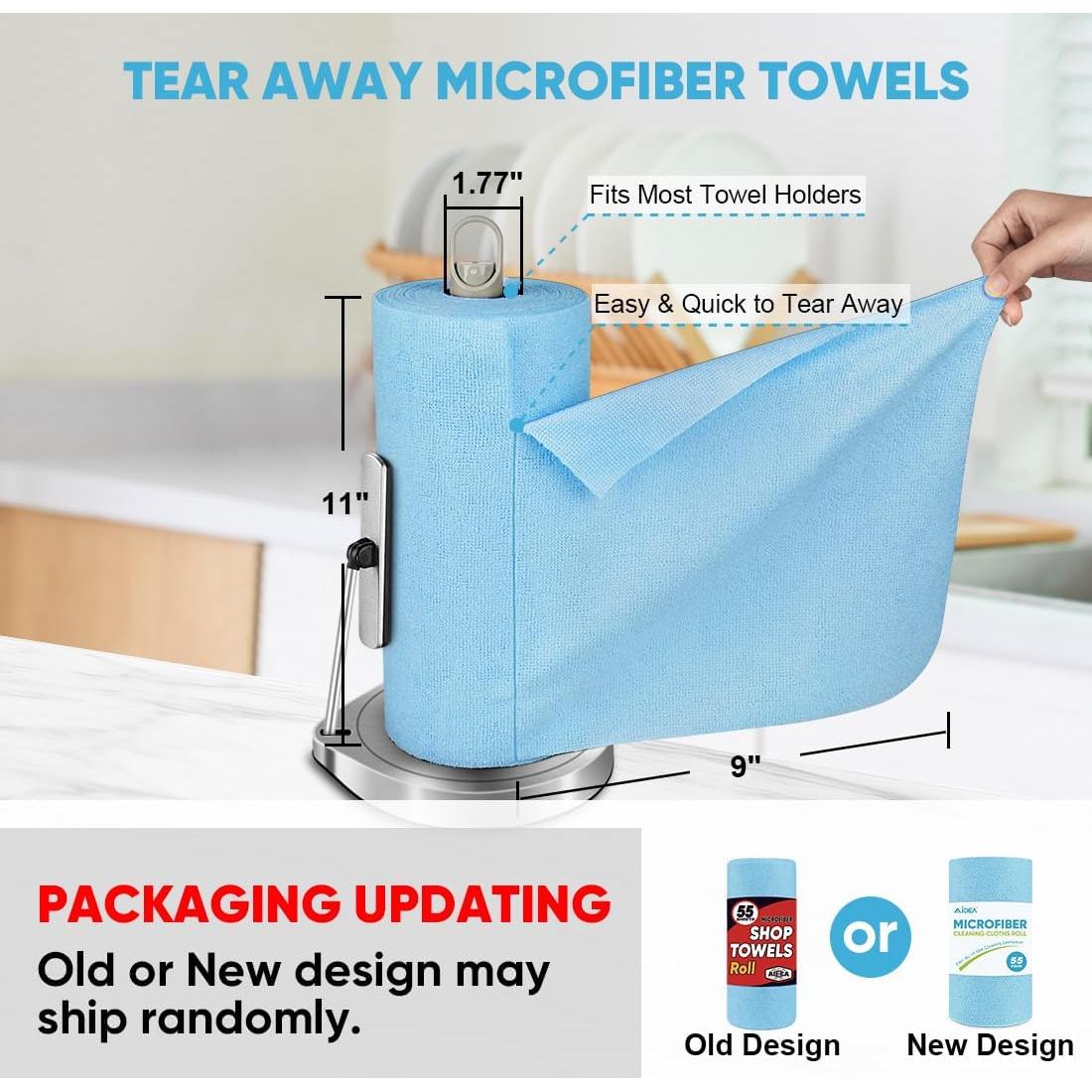 Toallas de Microfibra AIDEA 55 Hojas Azul 28x23 cm Lavables