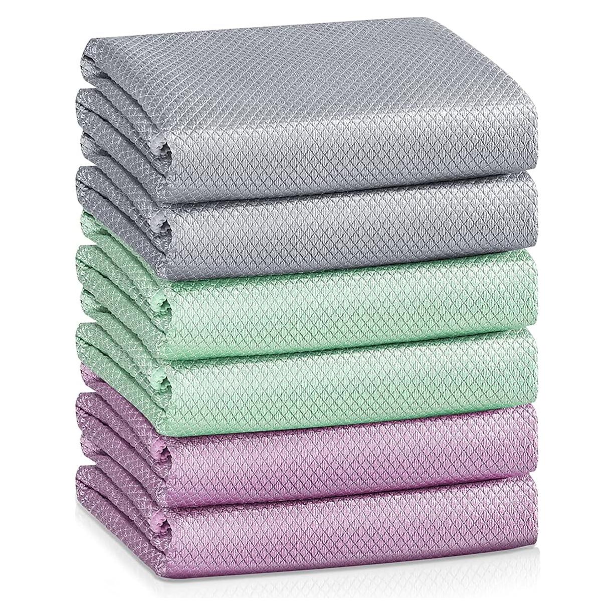 Paquete de 6 Paños de Microfibra VPMURUGA Sin Rayas 40x40 cm