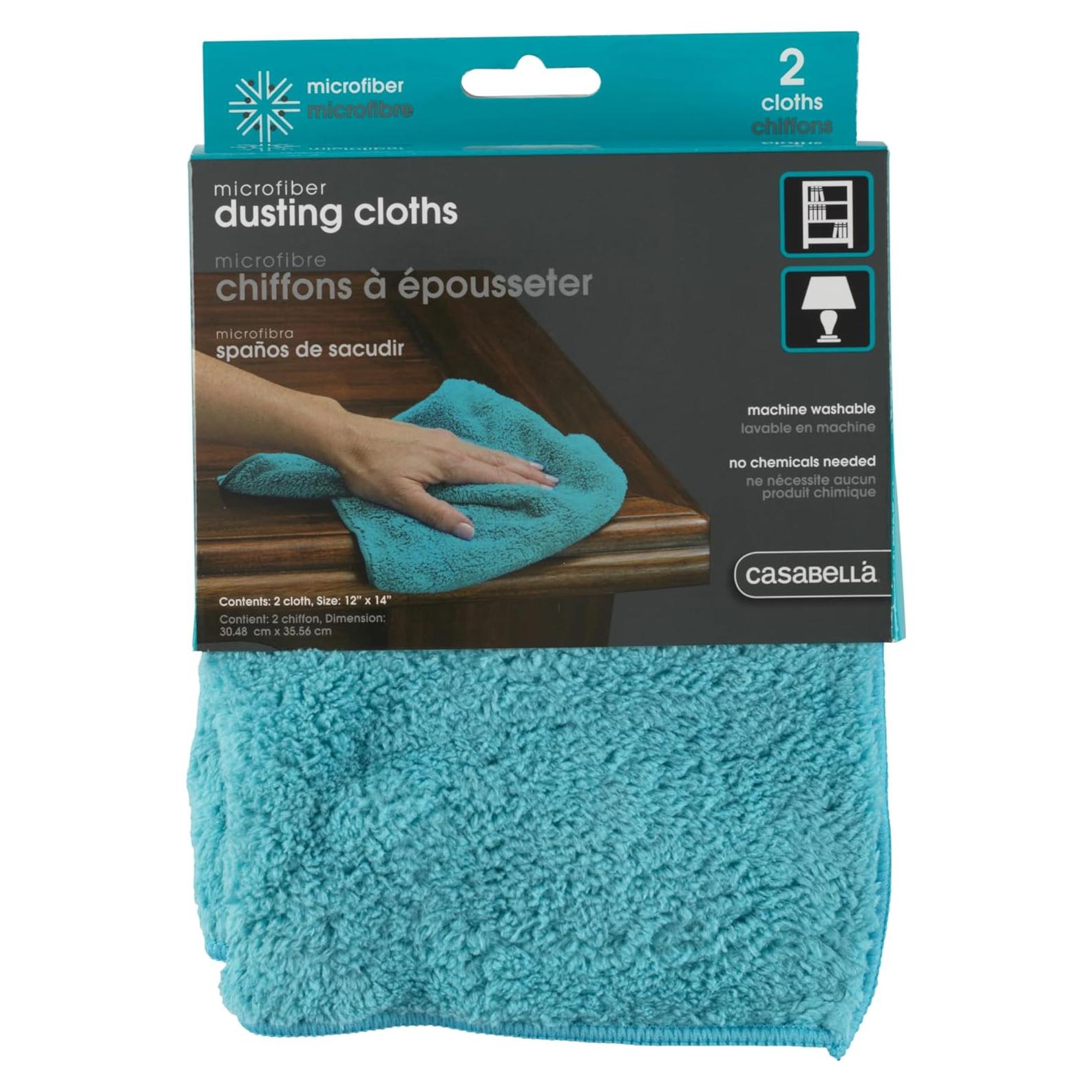 Paño de Microfibra Casabella 35.56 cm x 30.48 cm, 2 Unidades Azul