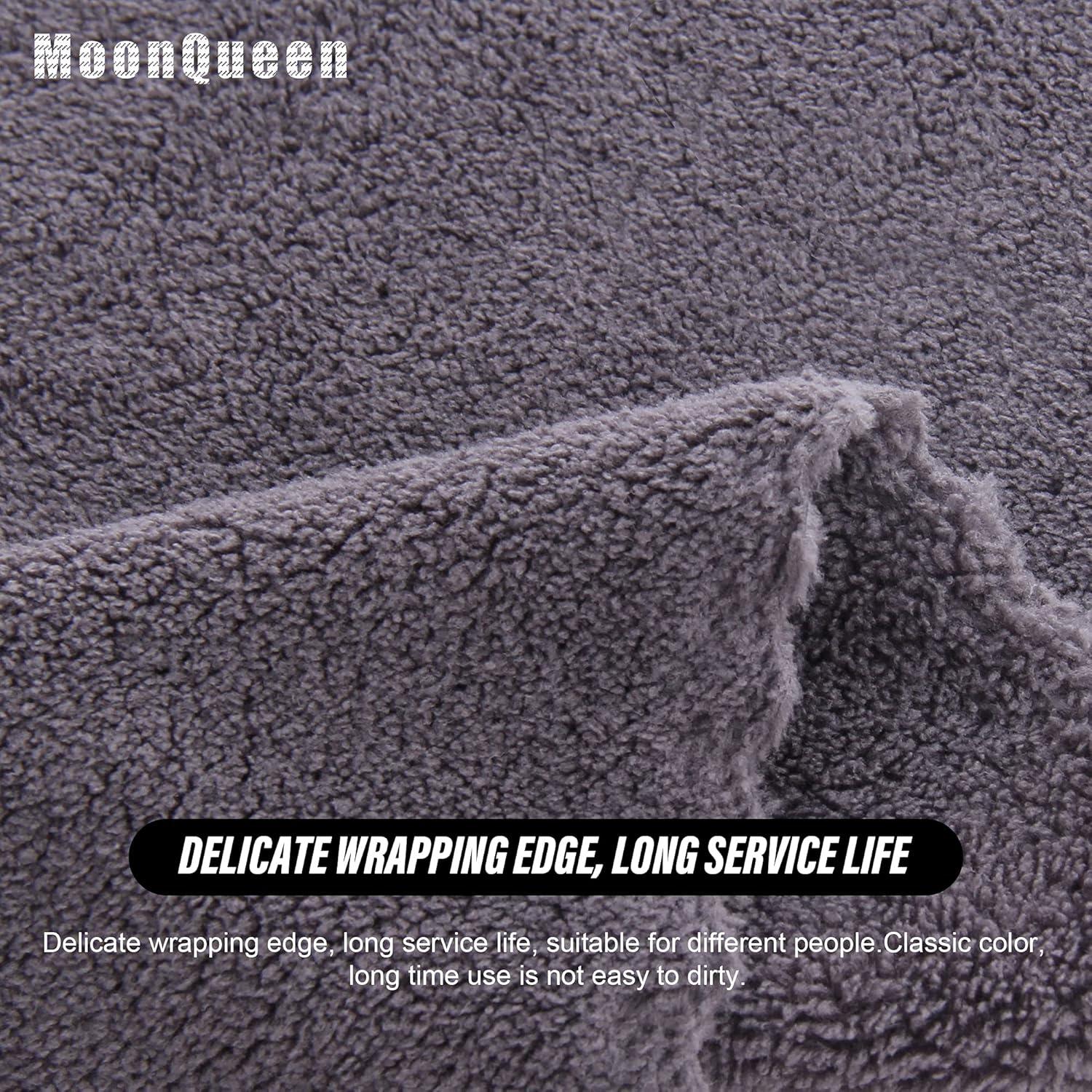 Juego de Toallas de Baño MOONQUEEN 24 Unidades Microfibra Gris