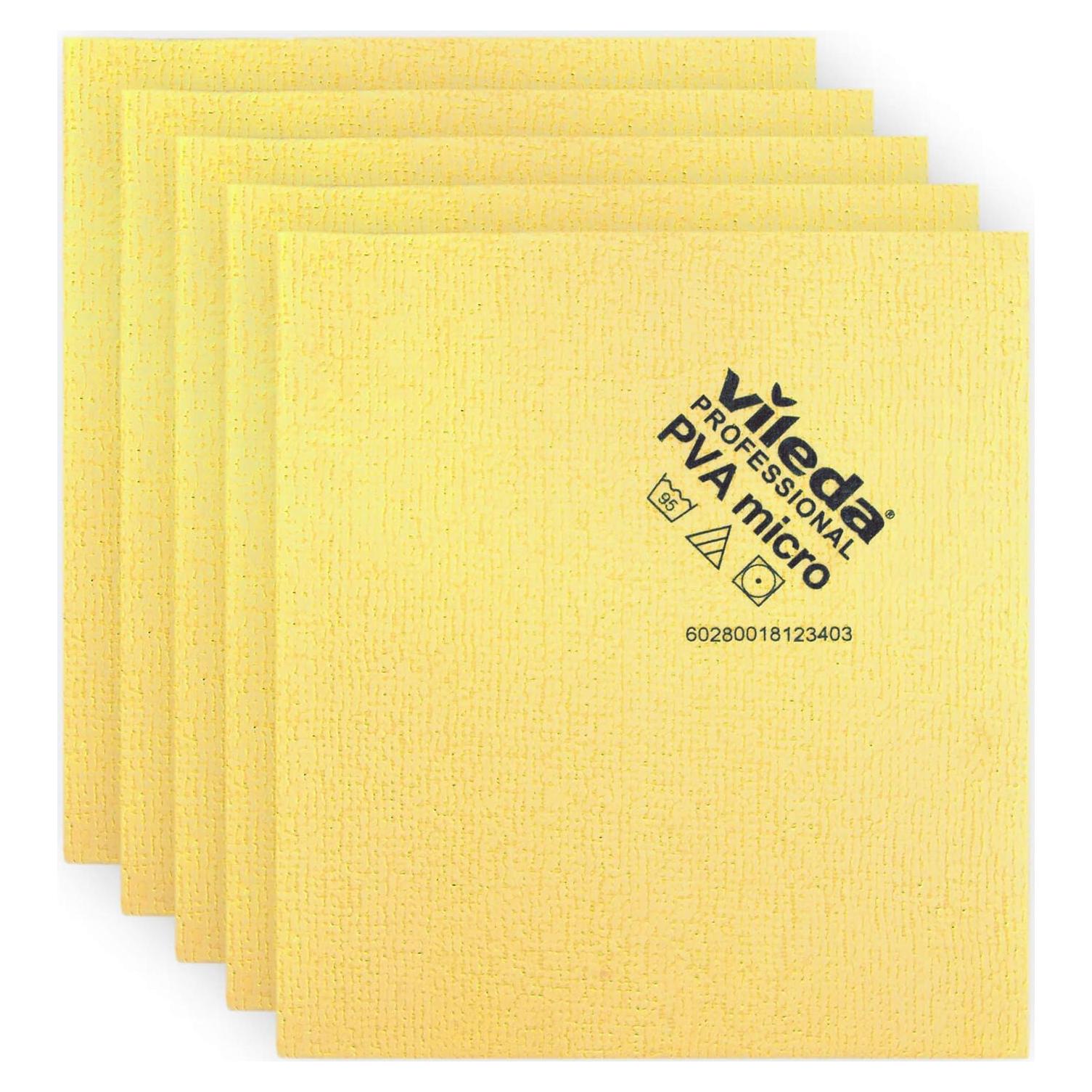 Paño de Microfibra PVA Vileda Profesional - 5 Unidades Amarillo