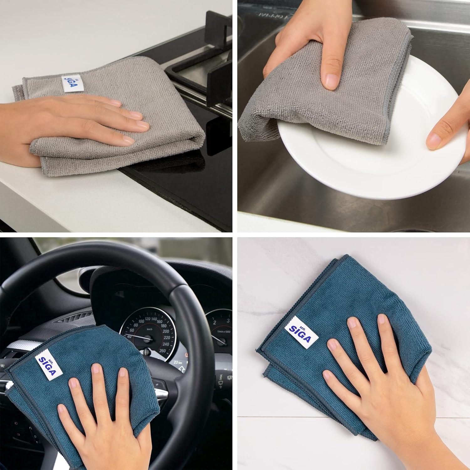 Paños de Microfibra MR.SIGA 35x40 cm, Paquete de 6