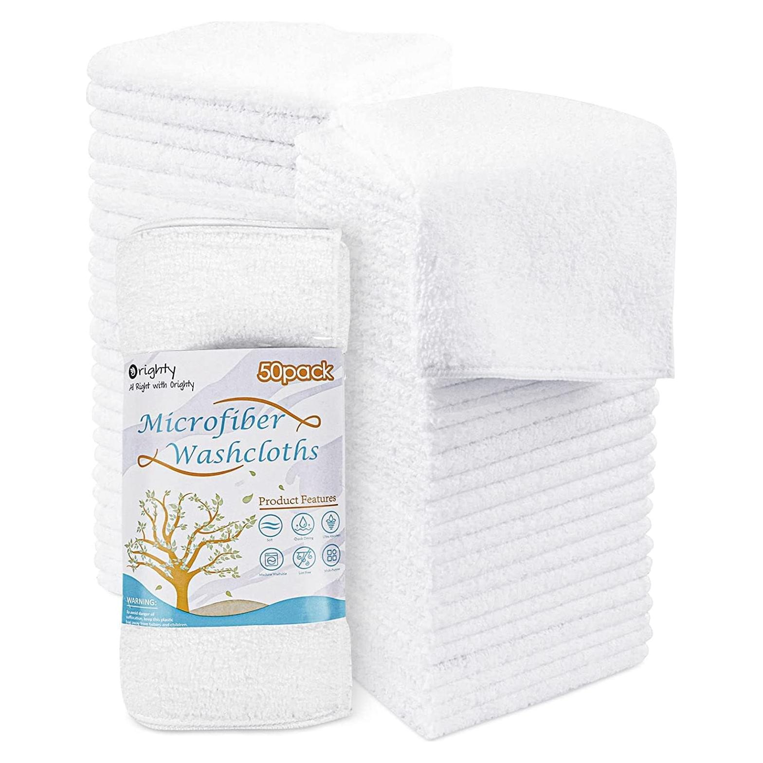 Juego de 50 Toallas de Microfibra Orighty 30x30 cm Suaves