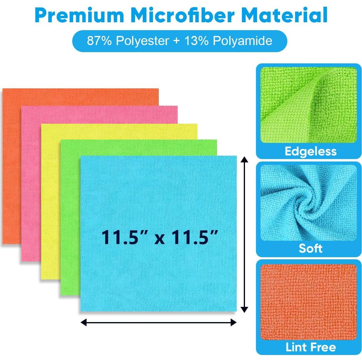 Paño de limpieza de microfibra UNIMADE 100PK 29.2cm multicolor