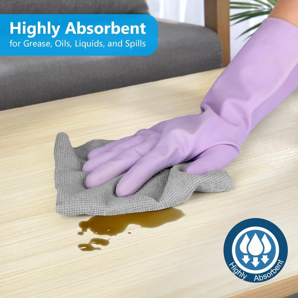 Paquete de 100 Paños de Microfibra GLIMGLINT Gris 28x23cm