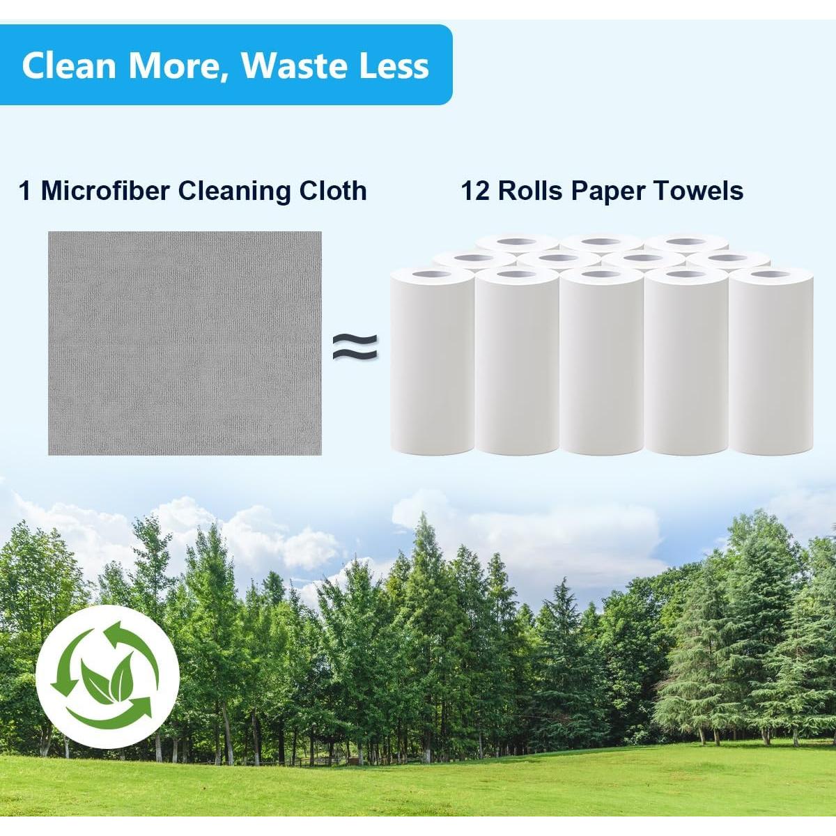 Paquete de 100 Paños de Microfibra GLIMGLINT Gris 28x23cm