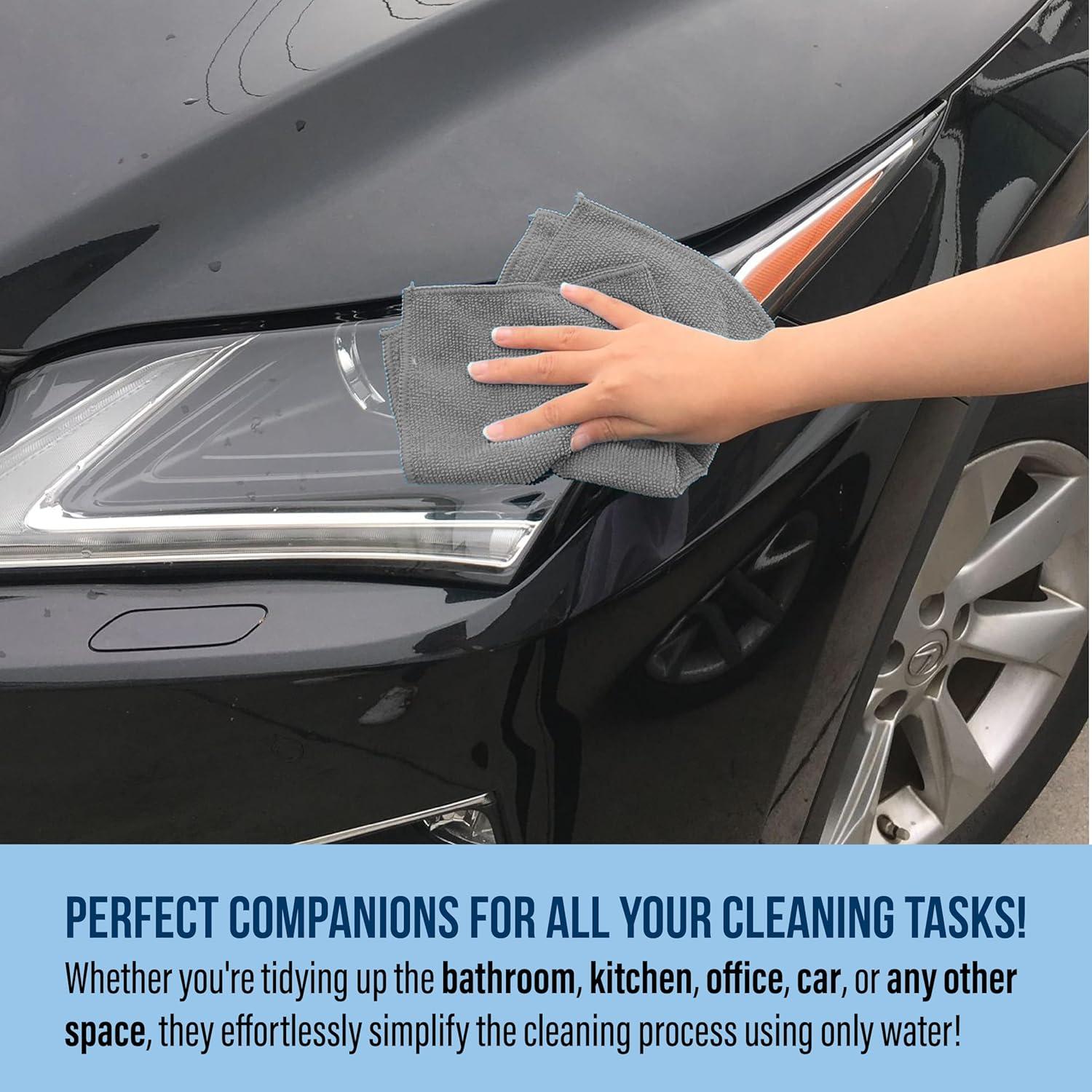 Paño de Microfibra ESTILO DE VIDA VERDE 150 Unidades 29.21x29.21cm Gris