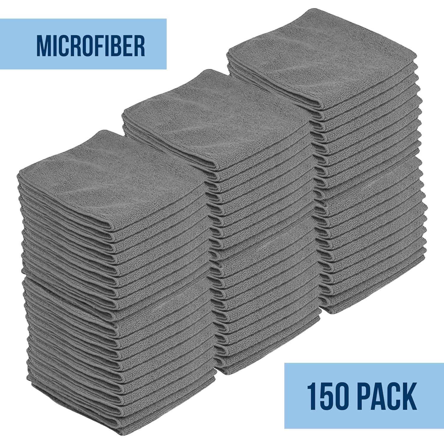 Paño de Microfibra ESTILO DE VIDA VERDE 150 Unidades 29.21x29.21cm Gris