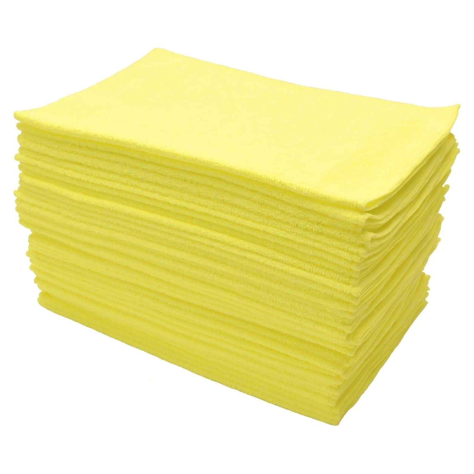 Paños de Microfibra Eurow 300 GSM Amarillo 36 Unidades 30x40cm