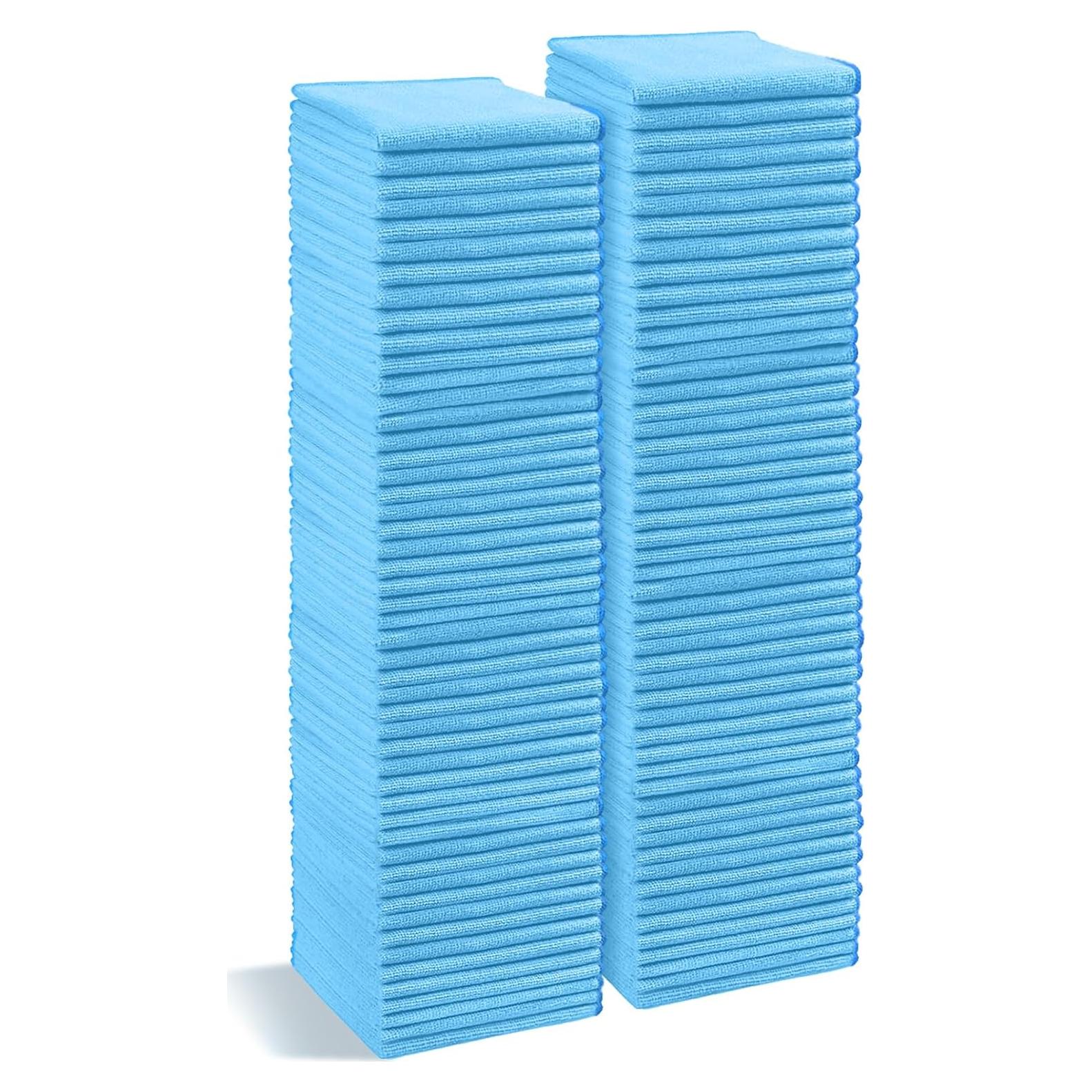 Paño de Microfibra HOMEXCEL Azul 100 Unidades 29.21x29.21cm