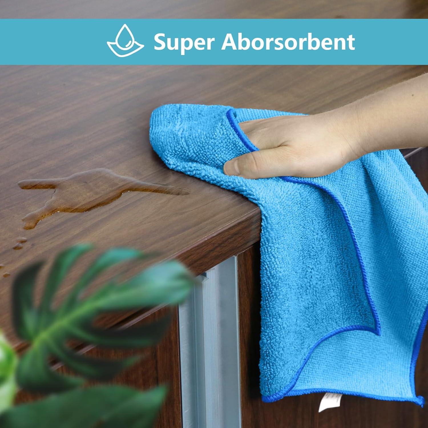 Paño de Microfibra HOMEXCEL Azul 100 Unidades 29.21x29.21cm