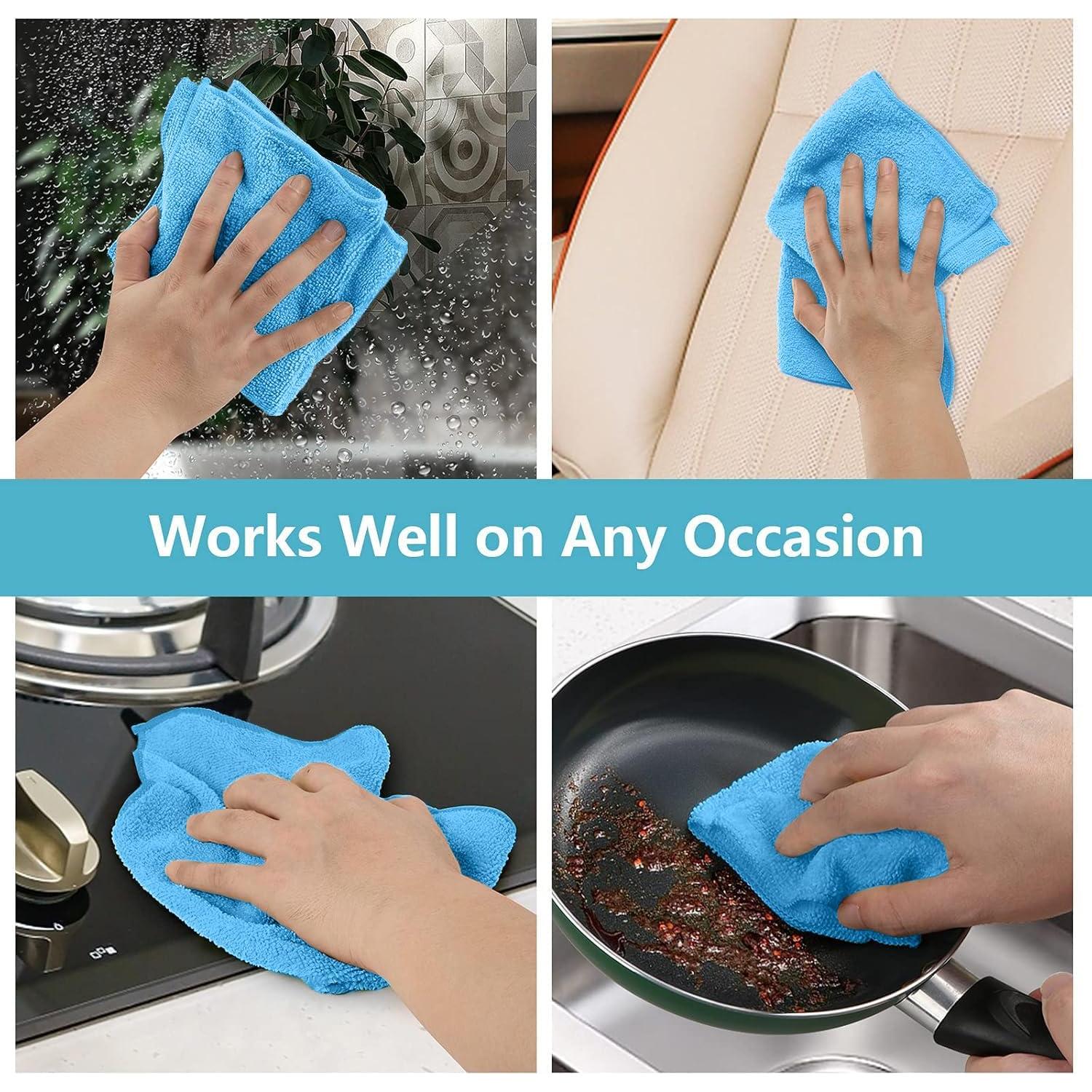 Paño de Microfibra HOMEXCEL Azul 100 Unidades 29.21x29.21cm