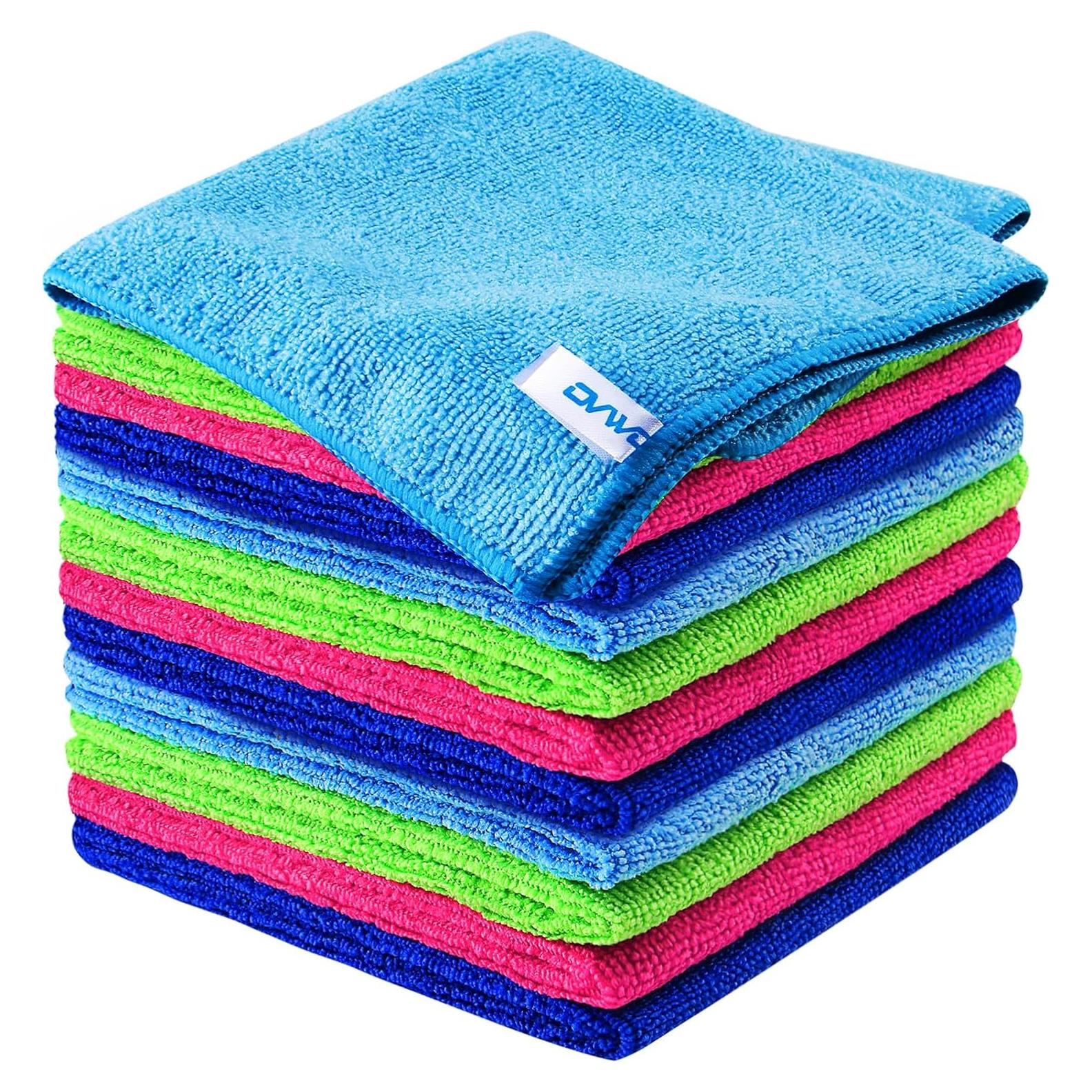 Paños de Microfibra Premium Ovwo 12 Pcs 40x40cm Absorbentes