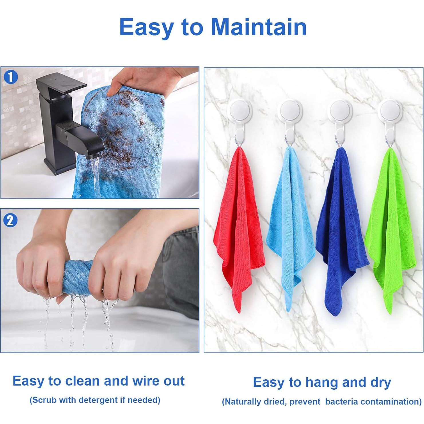 Paños de Microfibra Premium Ovwo 12 Pcs 40x40cm Absorbentes