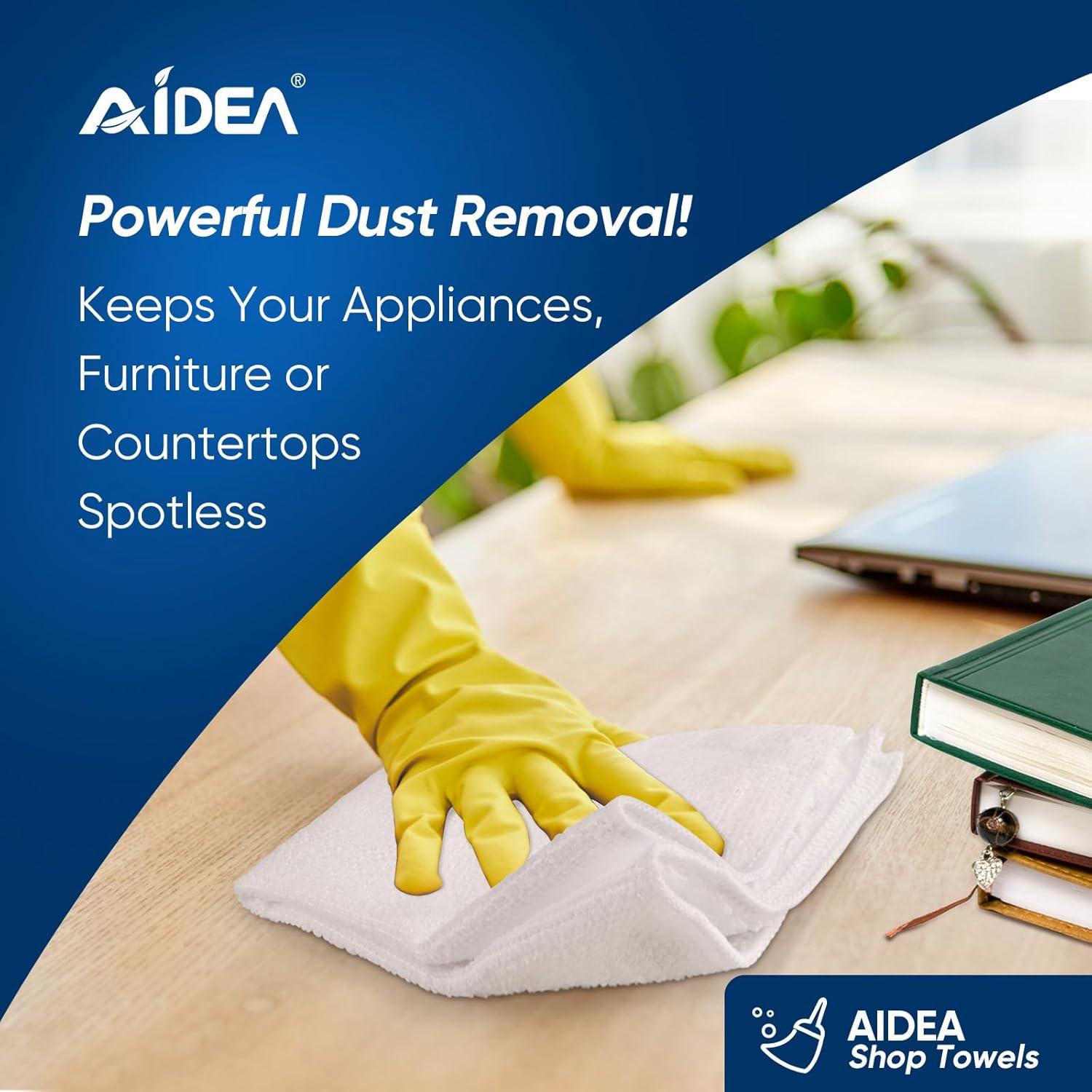 Paño de Microfibra AIDEA Blanco 29.2x29.2 cm 100 Unidades