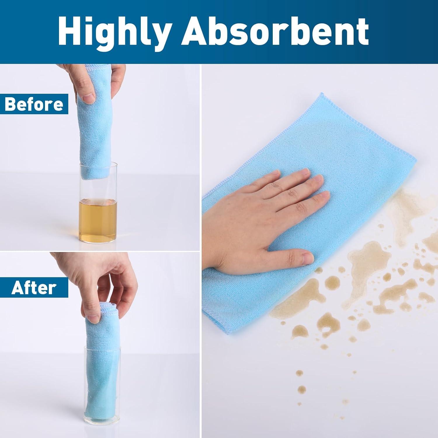 Paquete de 18 Paños de Microfibra TEAWOO 30x30 cm Multiusos