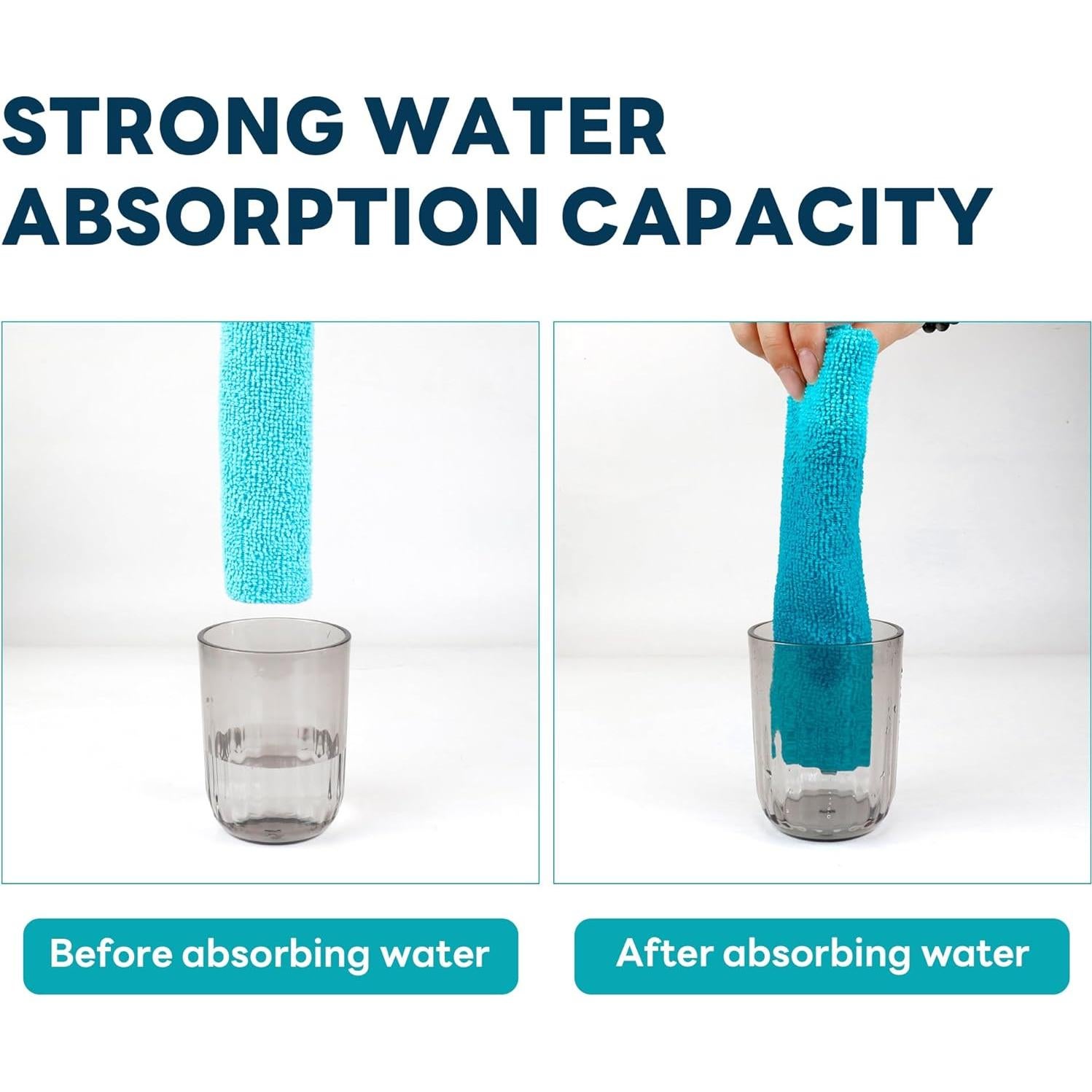 Paquete de 40 paños de microfibra Derloyo 20x20 cm azul