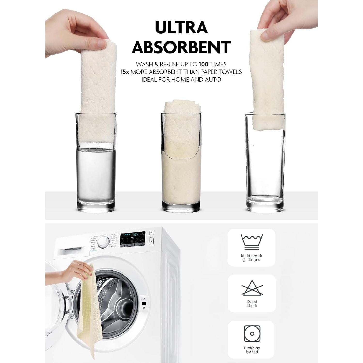 Rollo de Paños de Microfibra FantastiCLEAN 50 Hojas 40.64x30.48cm