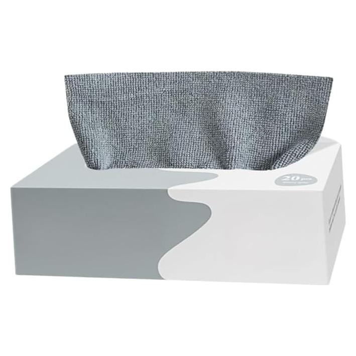 Paños de limpieza de microfibra Genérico 20 unidades 20x20 cm gris