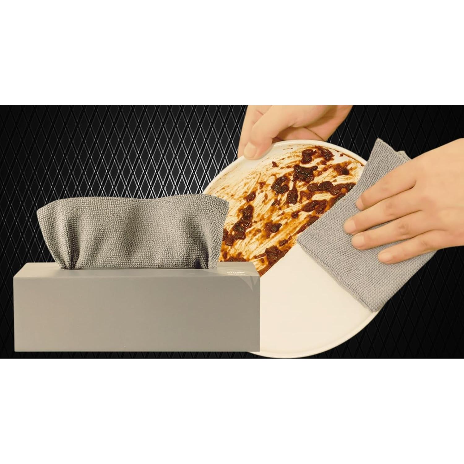 Paños de limpieza de microfibra Genérico 20 unidades 20x20 cm gris