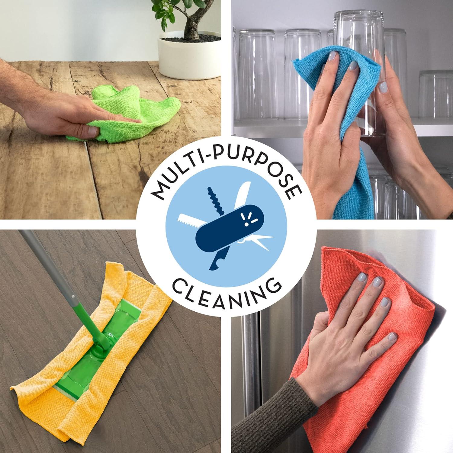 Paquete de 50 Toallas de Microfibra S&T INC. 30x40 cm