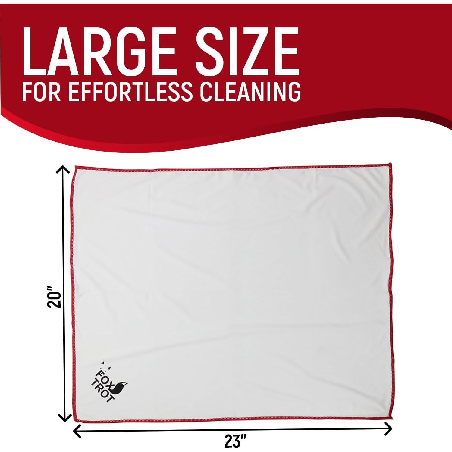 Paquete de 2 Paños de Pulido Microfibra Fox Trot Blanco Gris