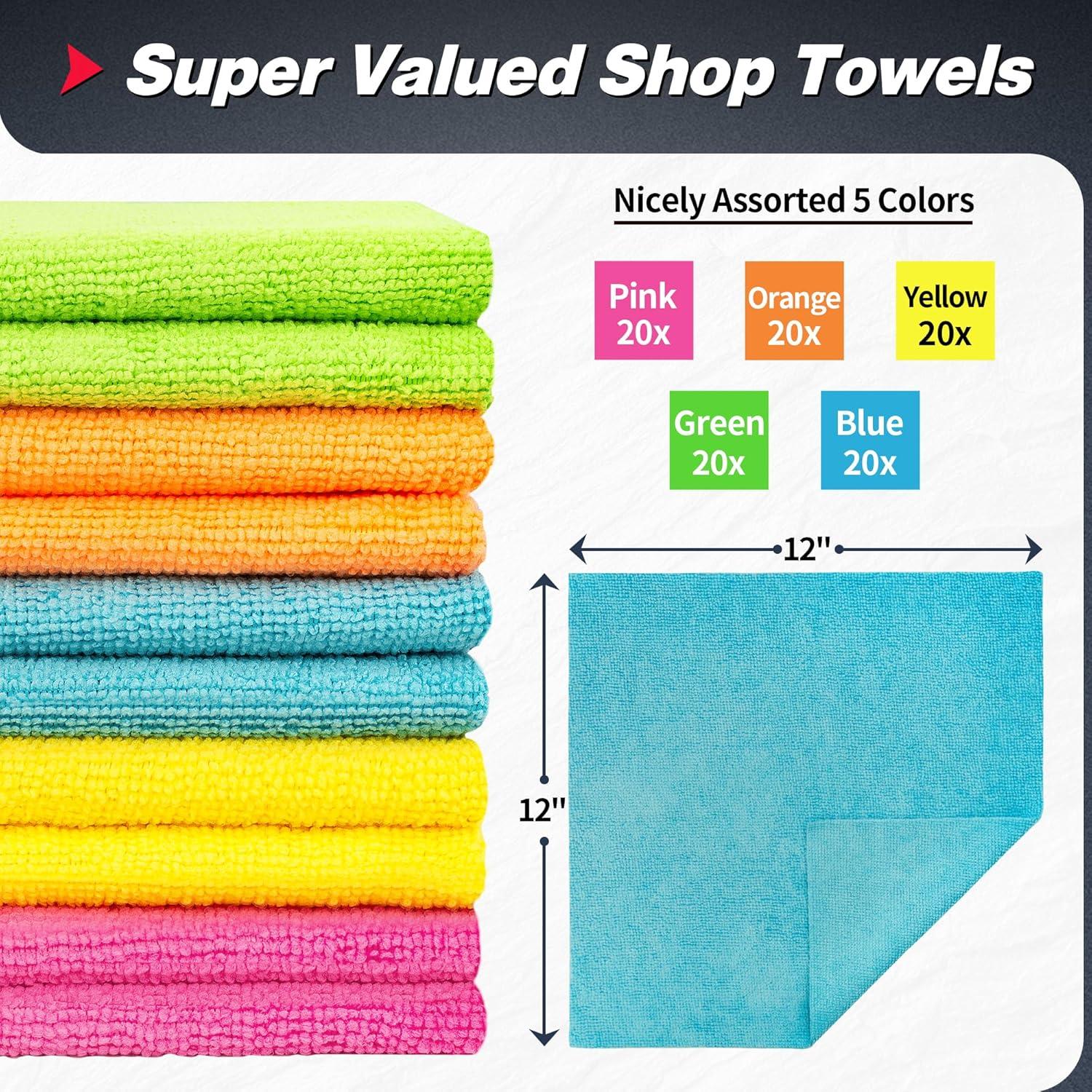 Paquete de 100 Paños de Microfibra FIXSMITH 30x30cm Multiusos