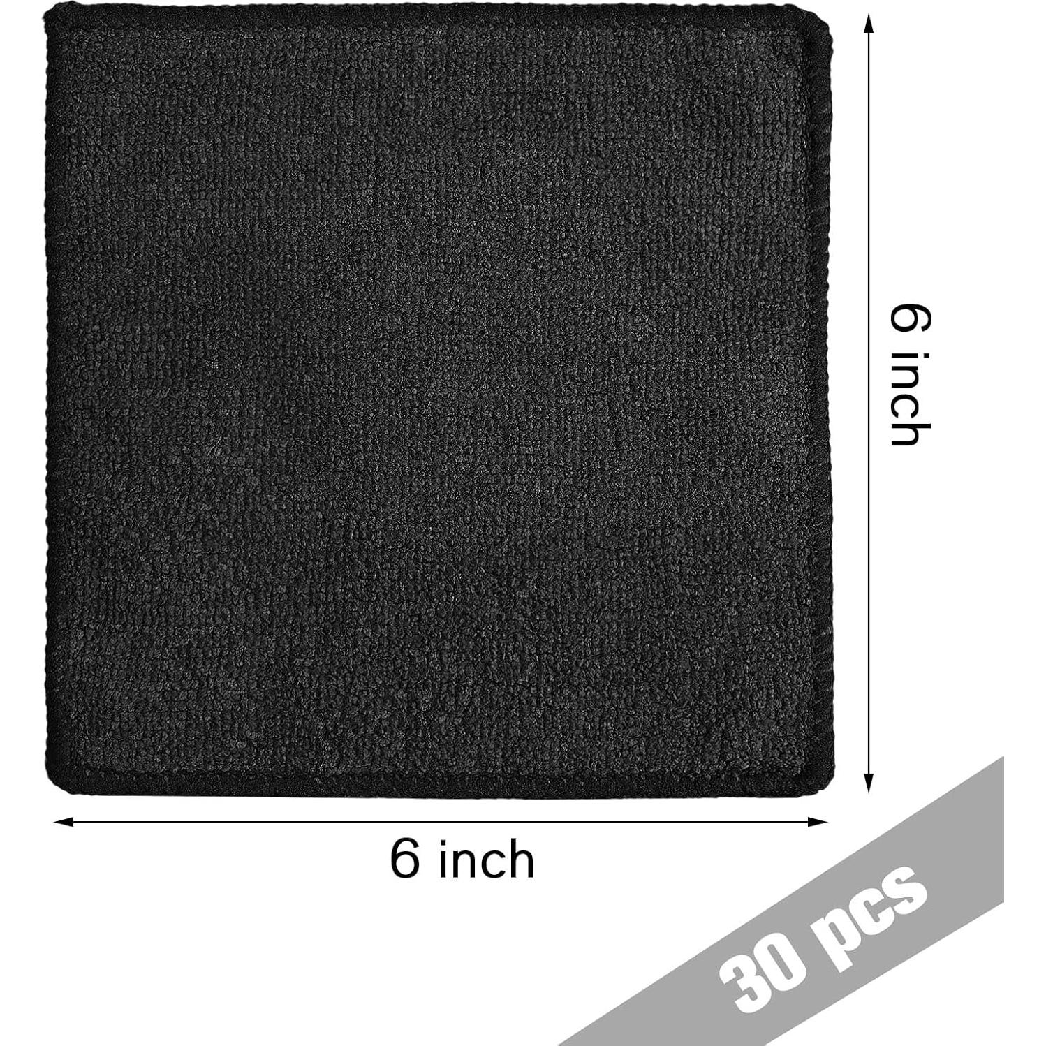 Paño de Microfibra Tanlade 15x15cm Negro - 30 Piezas