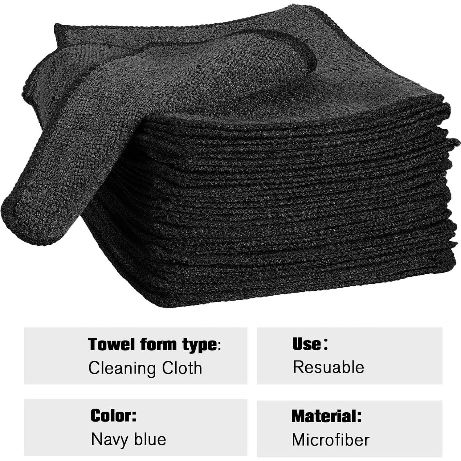 Paño de Microfibra Tanlade 15x15cm Negro - 30 Piezas