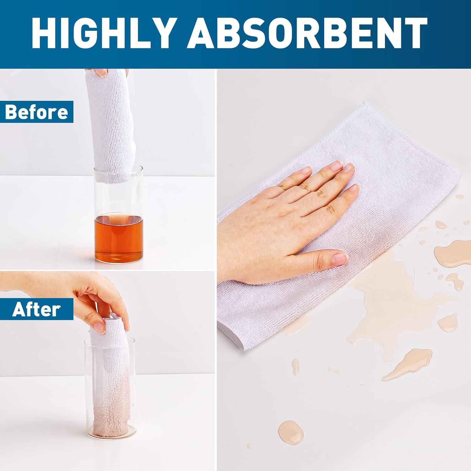 Paquete de 400 Paños de Microfibra TEAWOO 30x30 cm Blancos