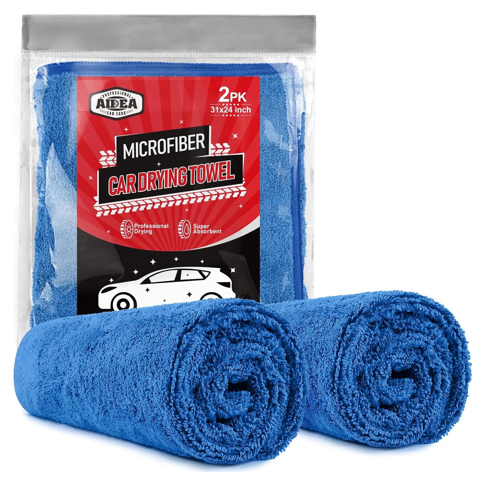 Toallas de Microfibra AIDEA 2PK para Secado de Autos 79x61cm