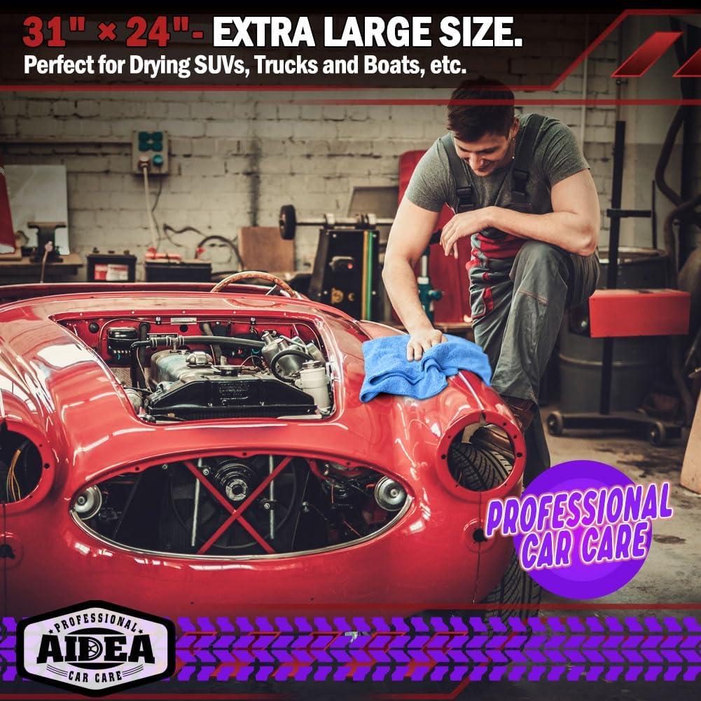 Toallas de Microfibra AIDEA 2PK para Secado de Autos 79x61cm