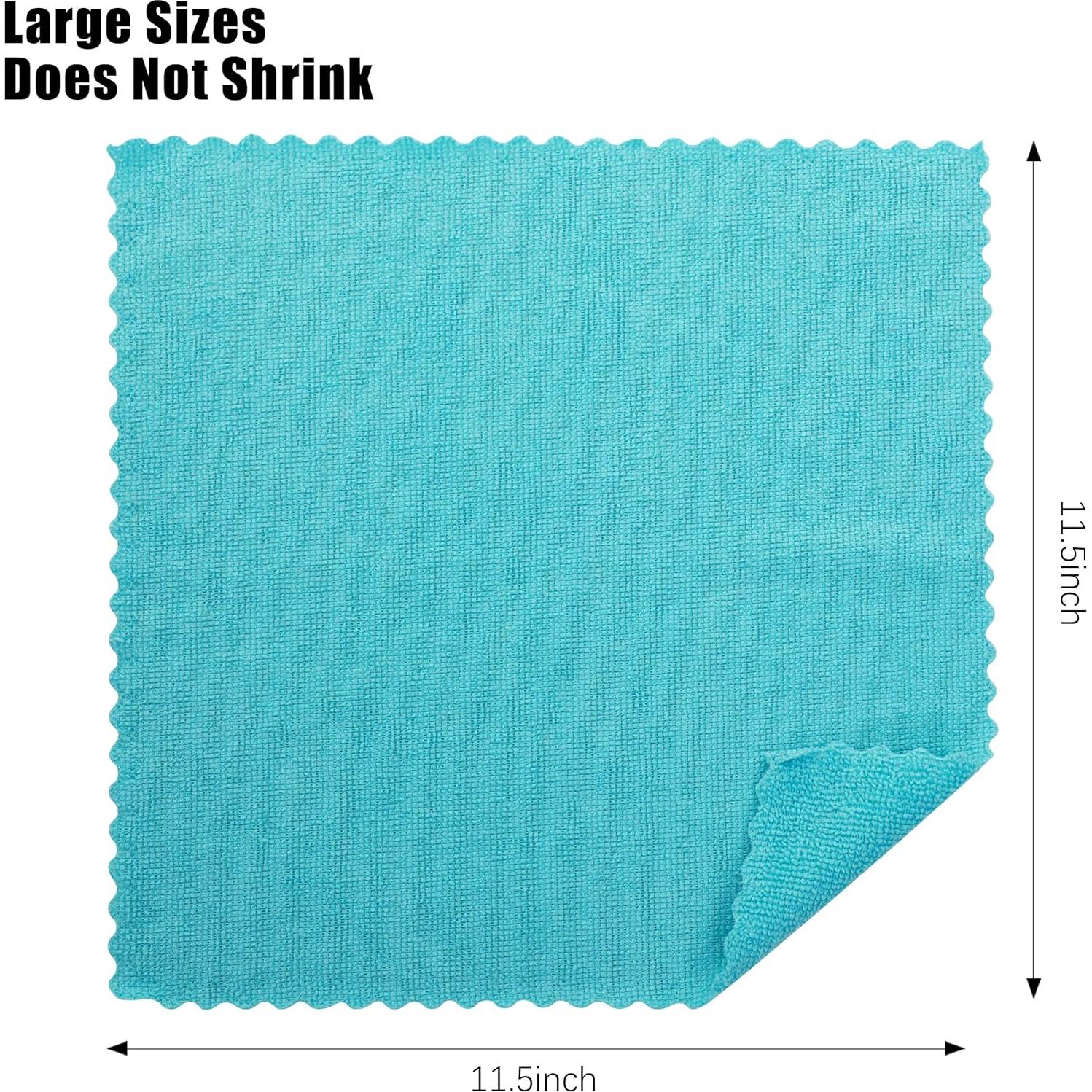 Paquete de 12 Paños de Microfibra MOONQUEEN 30x30cm Verde/Azul/Amarillo/Rosa