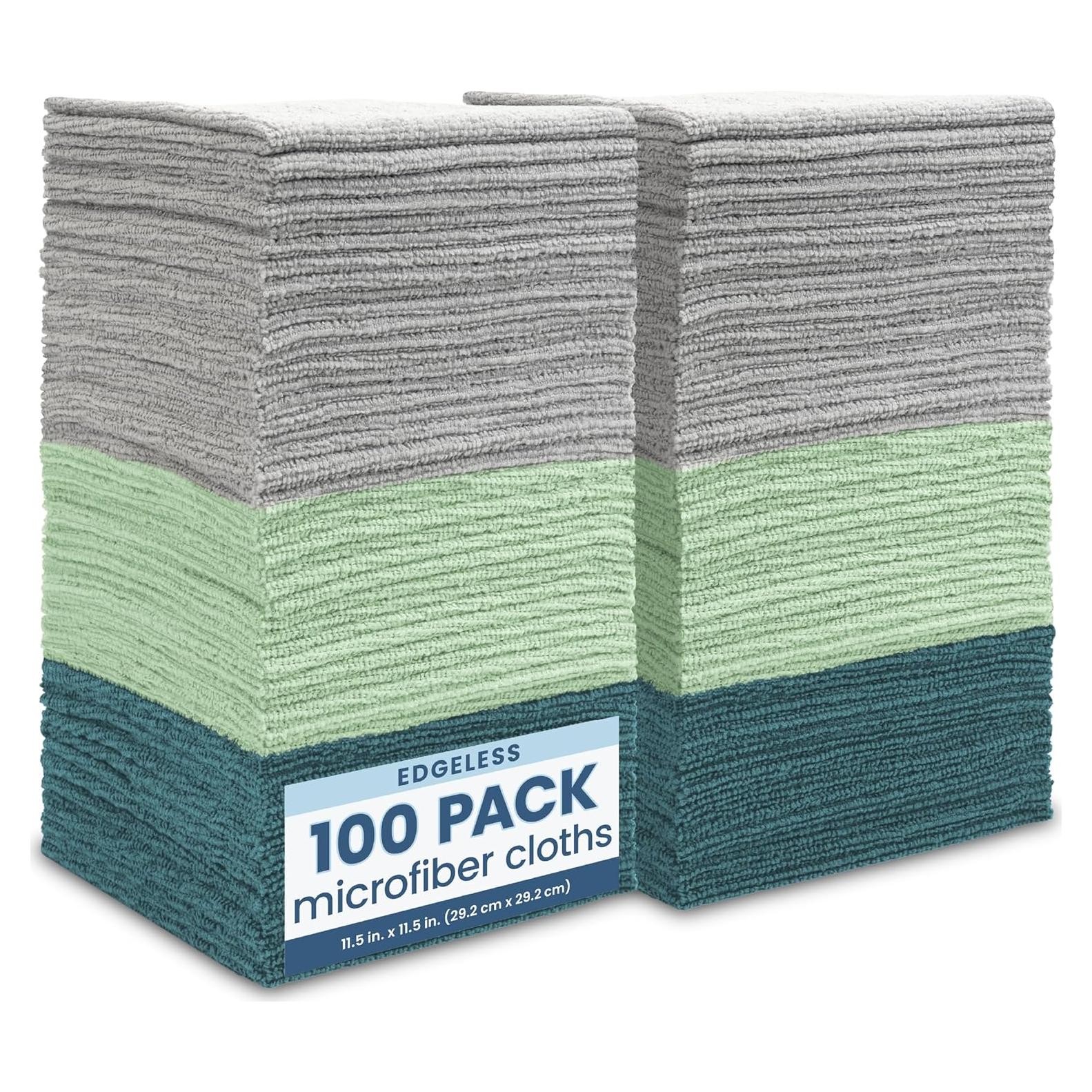 Paquete de 100 Paños de Microfibra S&T INC. 29.2x29.2cm