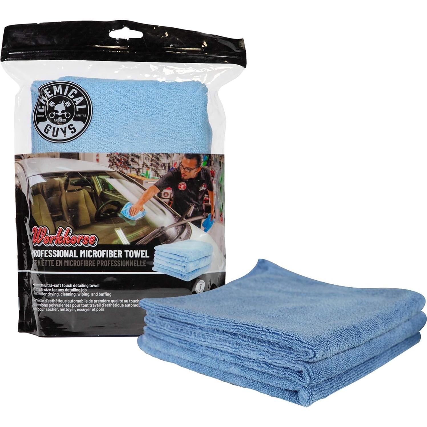 Toalla de Microfibra Profesional Chemical Guys MICBLUE03, 40.64 cm, Azul