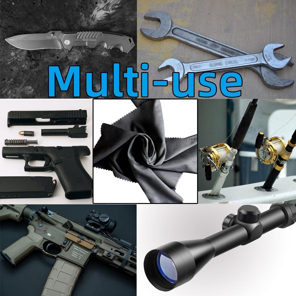 Paquete de 4 paños de limpieza de microfibra 30x30cm Negro