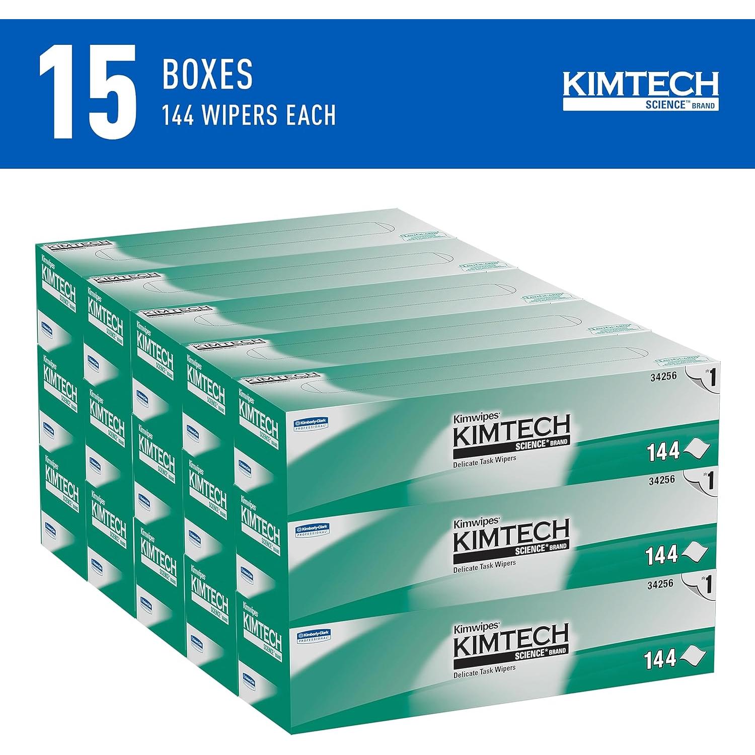 Toallitas Kimtech KimWipes Delicadas 144 Hojas Caja Pop-Up