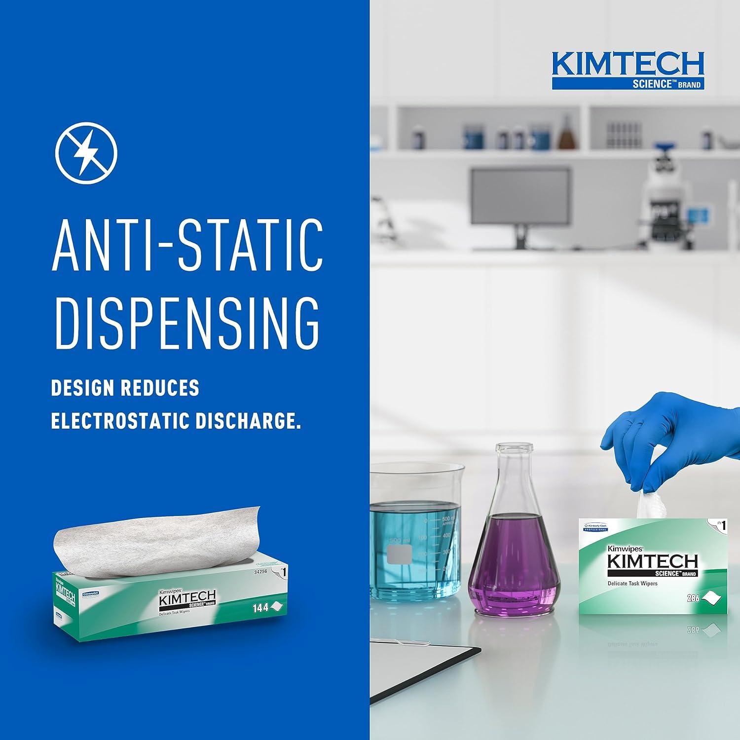 Toallitas Kimtech KimWipes Delicadas 144 Hojas Caja Pop-Up