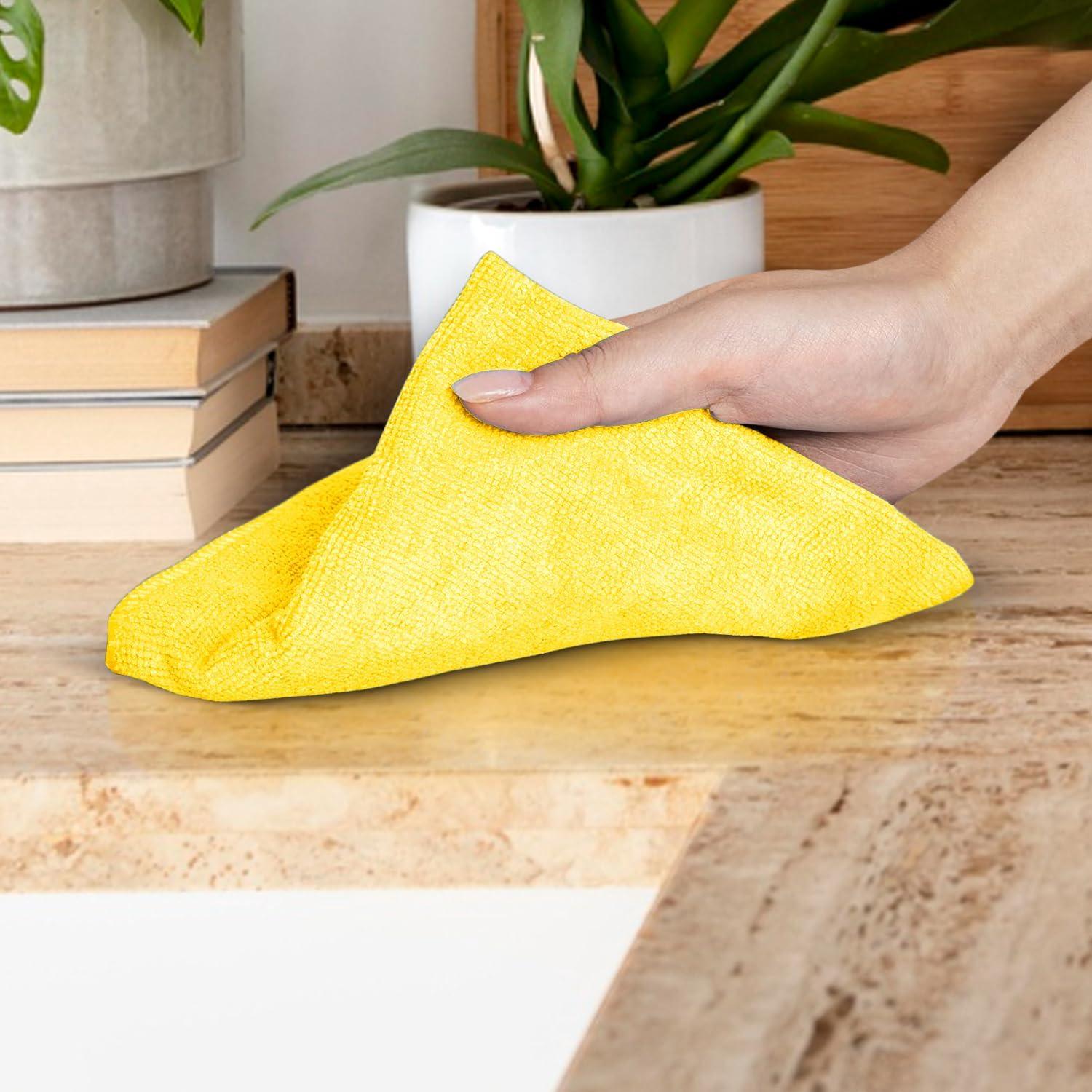 Paños de Microfibra Amarillos Zyrofix 40x40 cm - Paquete 36 Unidades