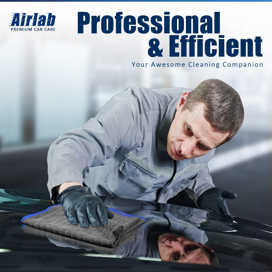 Toallas de Microfibra Airlab 40x40 cm, Paquete de 8, Gris